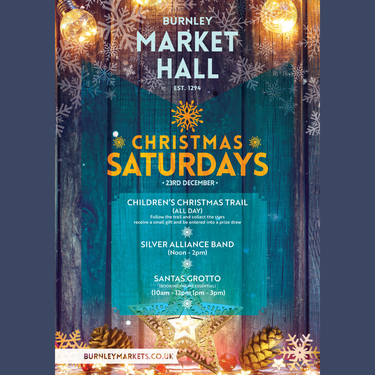 Burnley Market Hall Christmas Saturdays – 23rd December