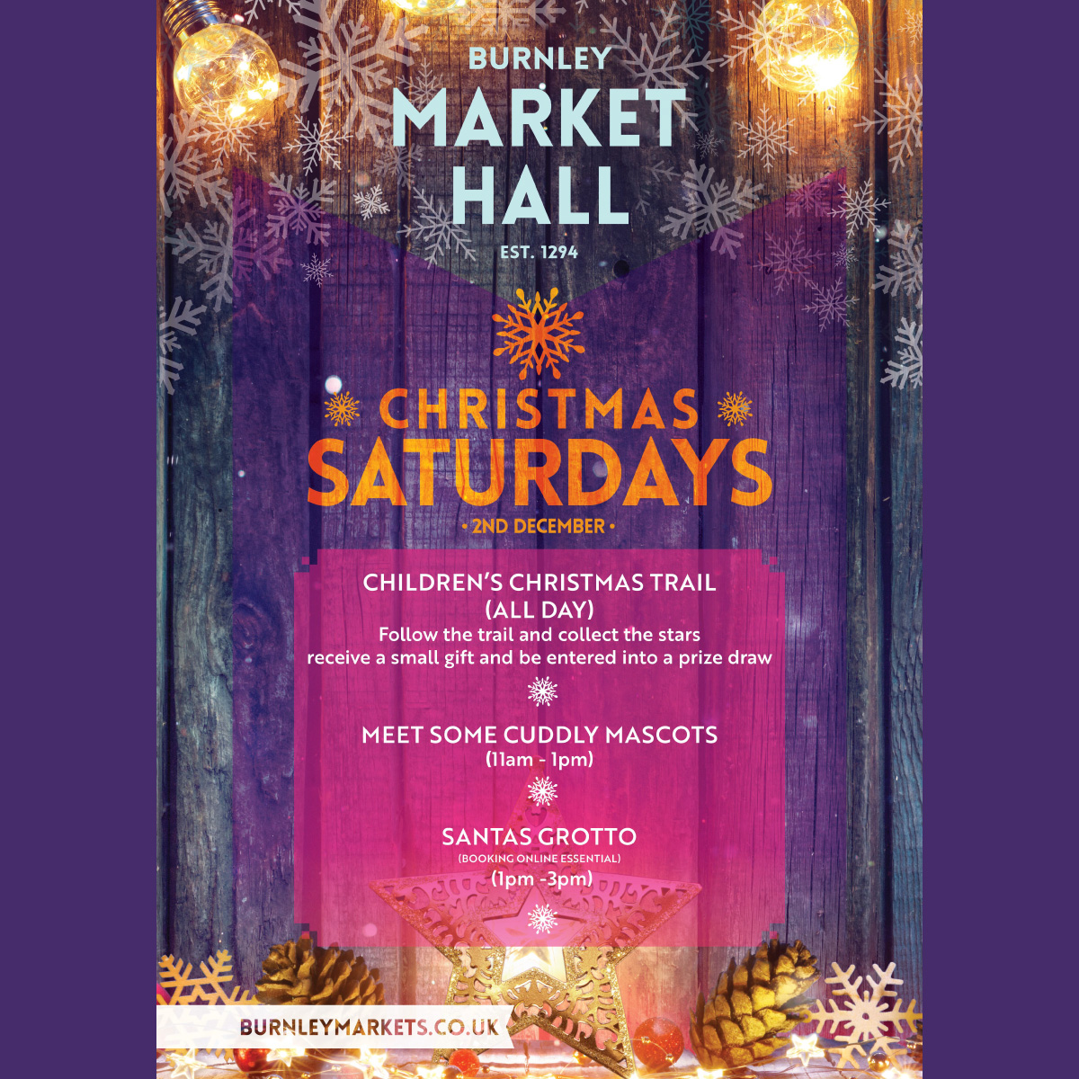 Burnley Market Hall Christmas Saturdays - 2nd December