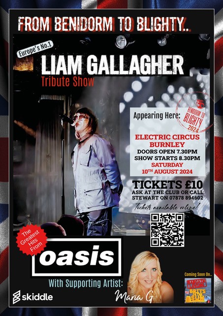 Benidorms Number One Liam gallagher Tribute Show